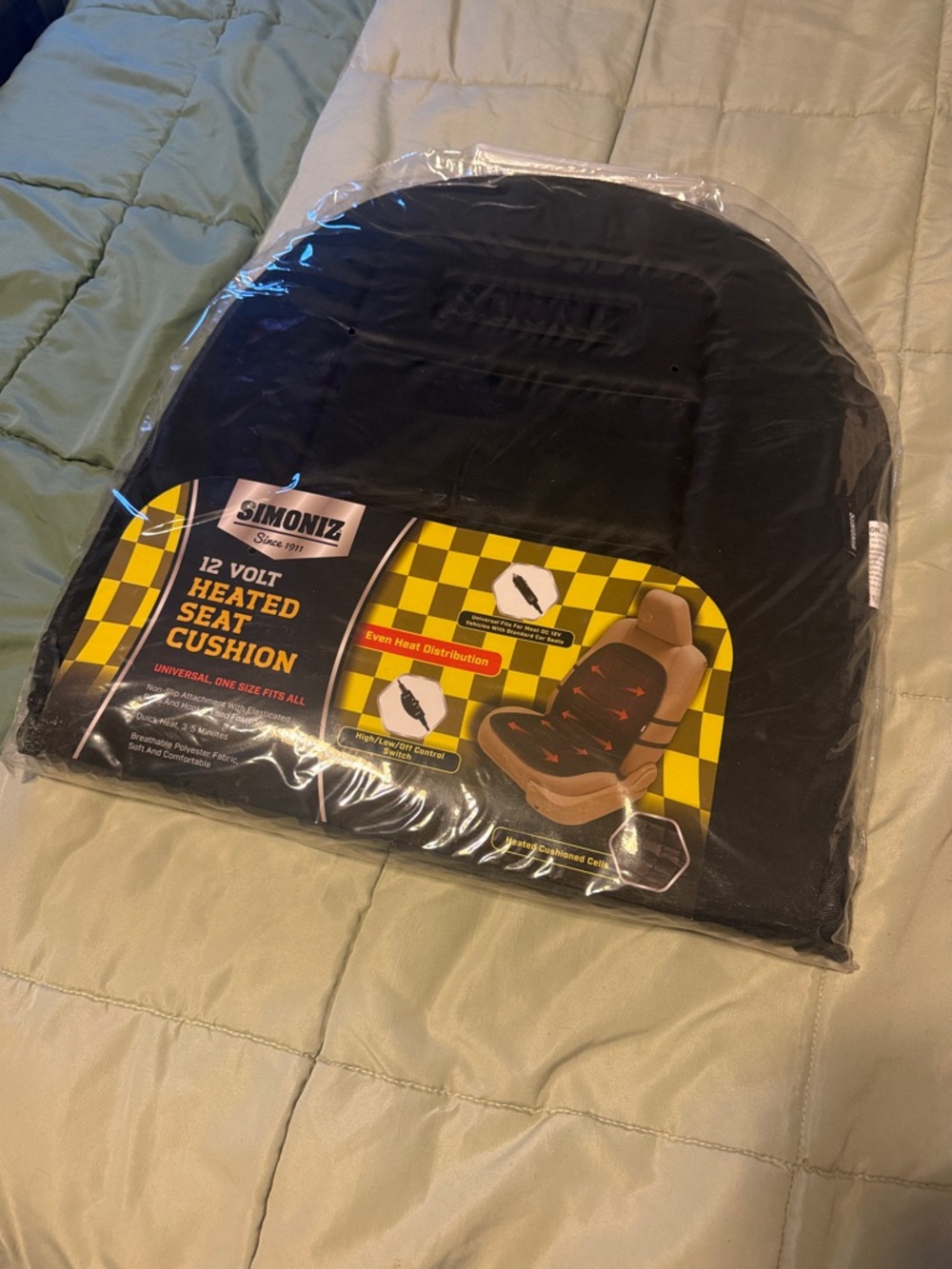 Simoniz 12V Heated Seat Cushion - Black